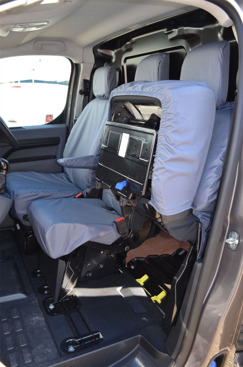 Citroen Dispatch (2016-) - Tailored Front Row Fold Pass. Seat Covers in Grey (1+2)