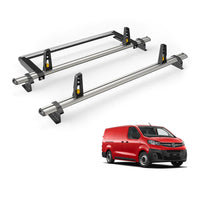 Vauxhall Vivaro (2019-) - 2 Van Guard Ultibar Plus Roof Bars + Roller