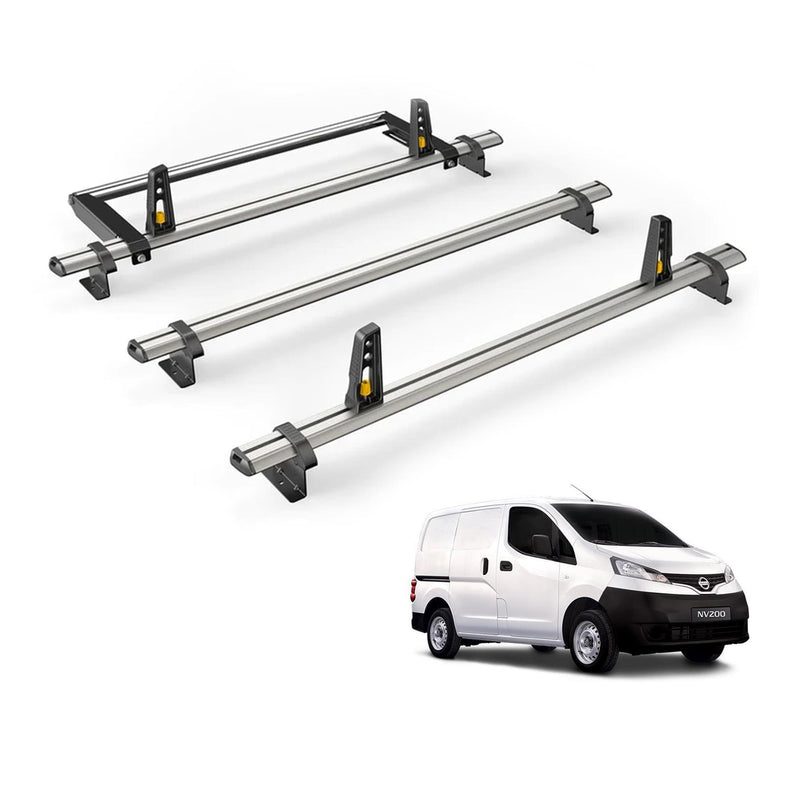 Nissan NV200 (2009-2021) - 3 Van Guard Ultibar Plus Roof Bars + Roller