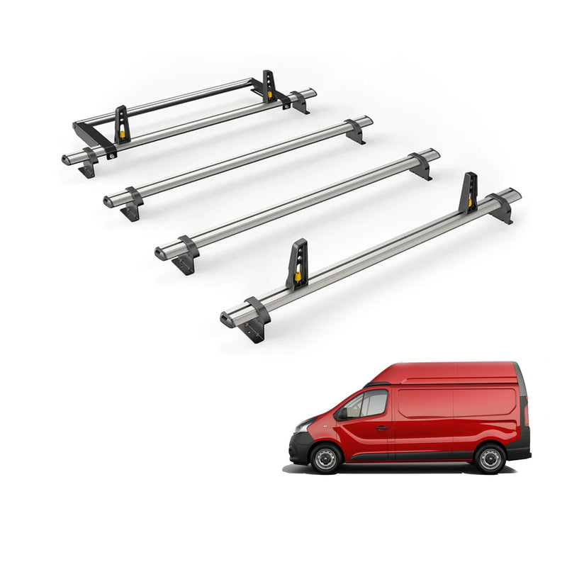 Vauxhall Vivaro (2014-2019) - 4 Van Guard Ultibar Plus Roof Bars + Roller