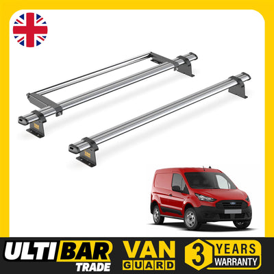 Ford Transit (2013-2023) Connect - 2 Van Guard Ultibar Trade Roof Bars + Roller