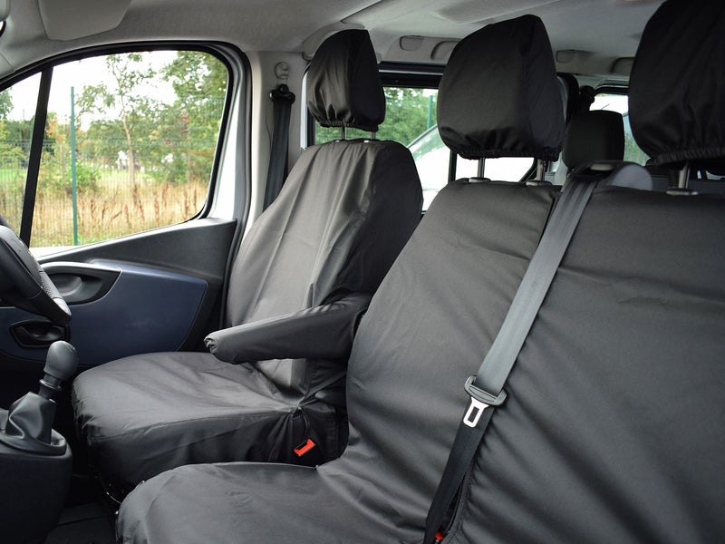 Vauxhall Vivaro (2014-2019) - Tailored Front Row Seat Covers in Black (1+2)