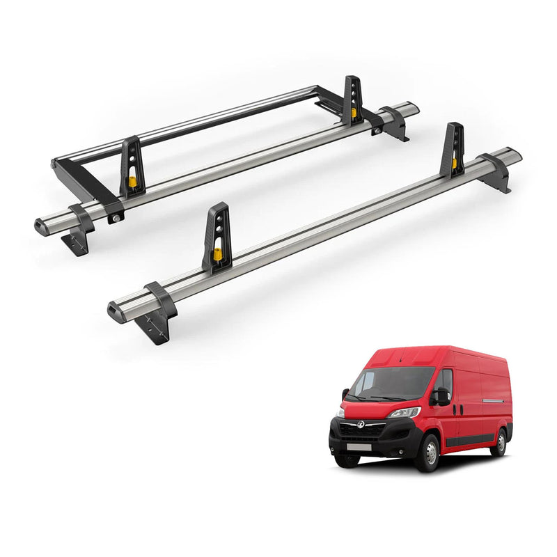 Vauxhall Movano Roof Rack for 2022+ [H1/H2] 2x Bars & Roller - Van Guard Plus