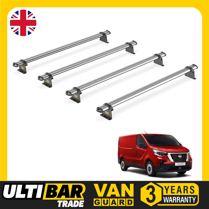 Van Guard Ulti Bar Trade 4 Bars Roof Rack For The Nissan Primastar 2022+ H1