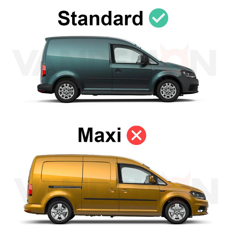 VW Caddy (2010-2015) - 2 Van Guard Ultibar Trade Roof Bars + Roller