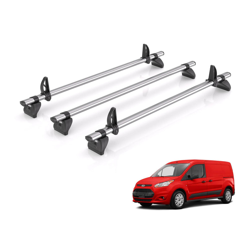 Ford Transit (2013-2024) Connect - 3 Rhino Kammbar Fleet Roof Bars (Steel)