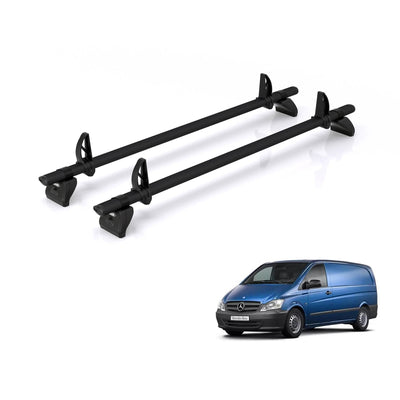 Mercedes Vito (2003-2014) - Rhino Kammbar Black Roof Bars