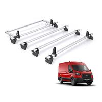 Ford Transit (2013-2024) - 4 Rhino Kammbar Roof Bars + Roller