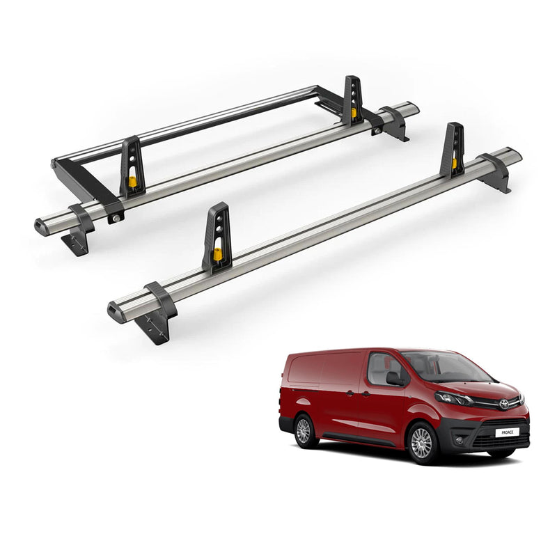 Toyota ProAce (2016-2024) - 2 Van Guard Ultibar Plus Roof Bars + Roller