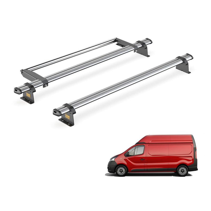 Vauxhall Vivaro (2014-2019) - 2 Van Guard Ultibar Trade Roof Bars + Roller