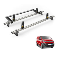 Peugeot Expert (2016-) - 2 Van Guard Ultibar Plus Roof Bars + Roller