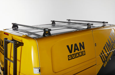 Ford Transit Custom Roof Rack for 2024+ Van Guard  2 Bars + Roller + Loadstops
