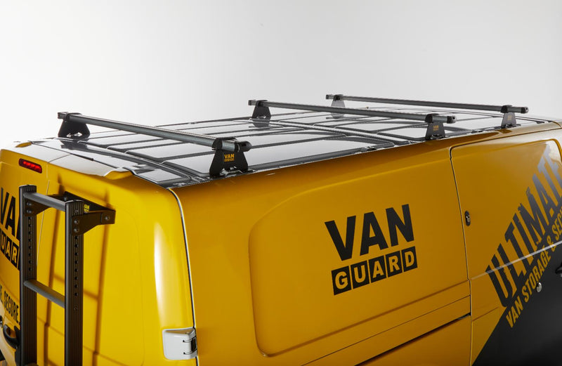 Ford Transit Custom Roof Rack for 2024+ Van Guard  2 Bars + Roller + Loadstops