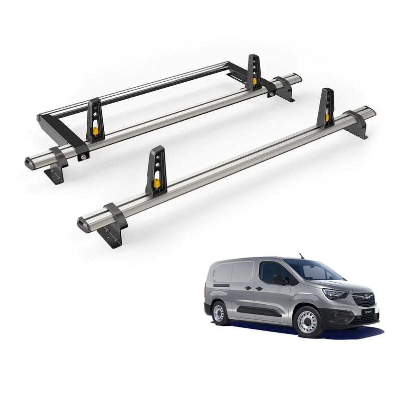 Vauxhall Combo (2018-) - 2 Van Guard Ultibar Plus Roof Bars + Roller