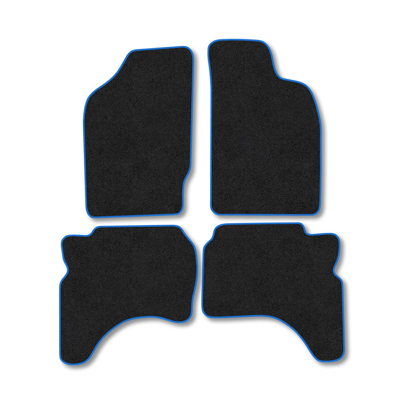 Mitsubishi L200 (1996-2008) [Double Cab] Carpet Floor Mat Blue Trim