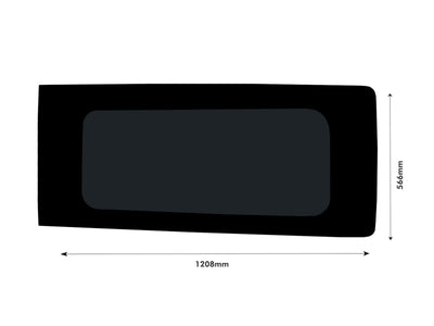 Ford Transit Custom (2013-2023) - Right Side Panel Dark Tint Fixed Window & Fitting Kit