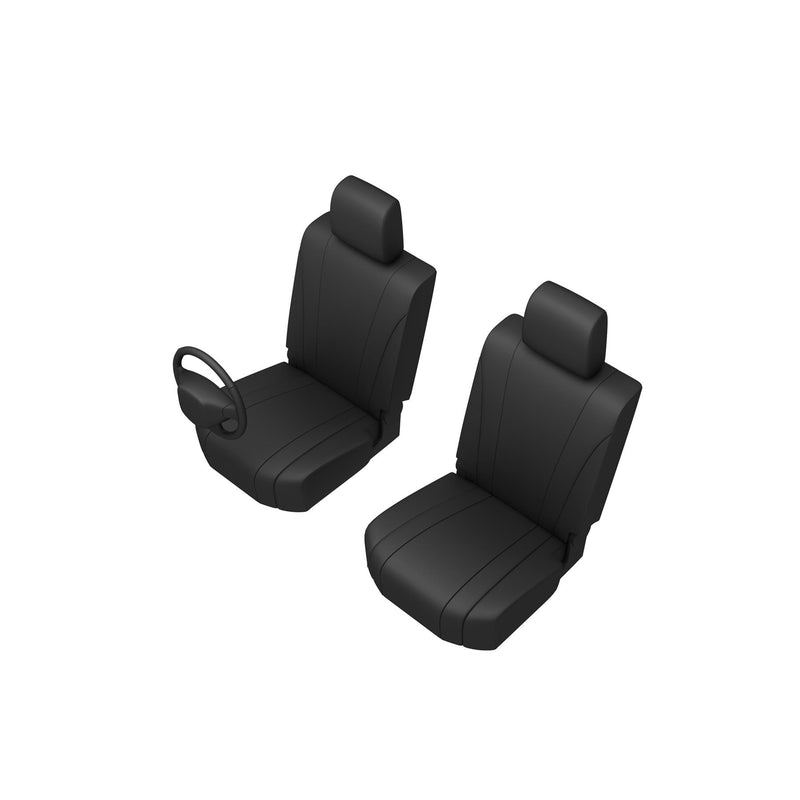 Ford Transit (2002-2013) Connect - Tailored Front Row Fold Pass. Seat Covers in Black (1+1)
