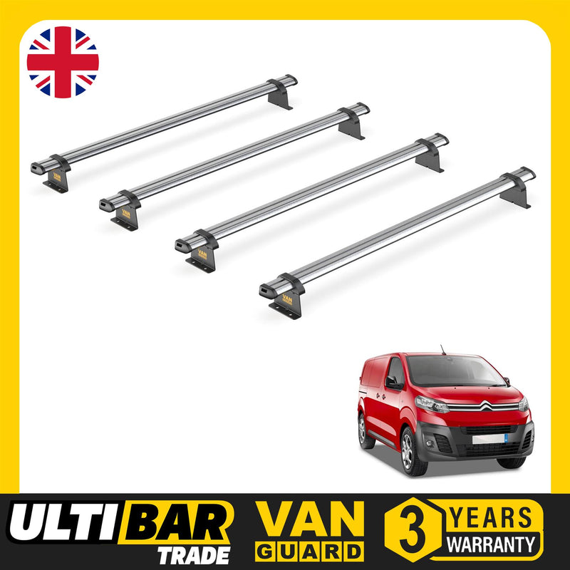 Peugeot Expert (2016-) - 4 Van Guard Ultibar Trade Roof Bars