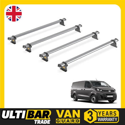 Van Guard Ulti Bar Trade 4 Bars Roof Rack For The Fiat Scudo 2022+