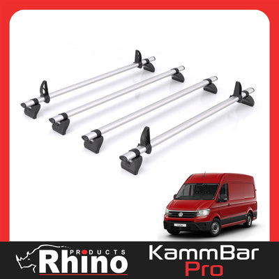 VW Crafter (2017-) - 4 Rhino Kammbar Pro Roof Bars (Aluminium)