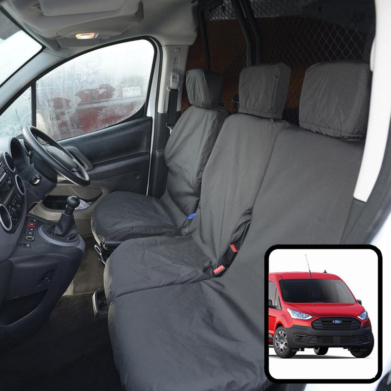 Seat Covers Black for Ford Transit Connect (2018-2023)