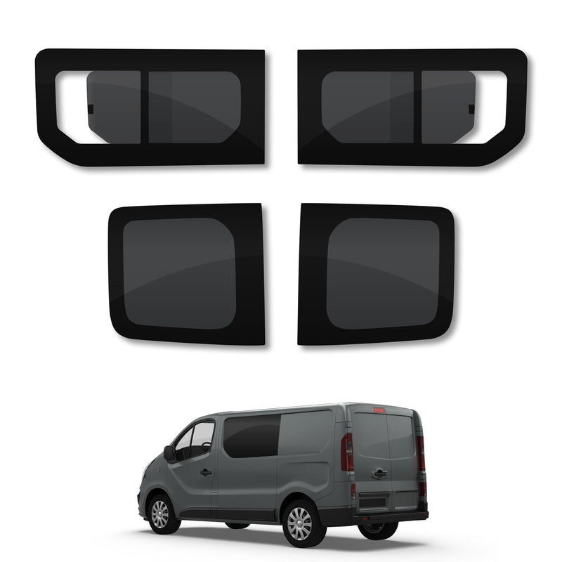 Nissan NV300 (2016-2021) Opening Side and Rear Door Window Privacy Camper Glass Full Kit