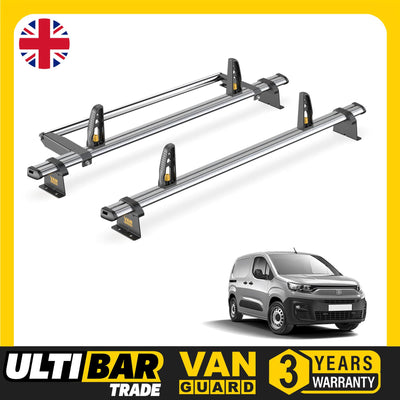 Fiat Doblo Roof Rack for 2022+ [Short L1] 2 Bars, Roller, Loadstops - Van Guard