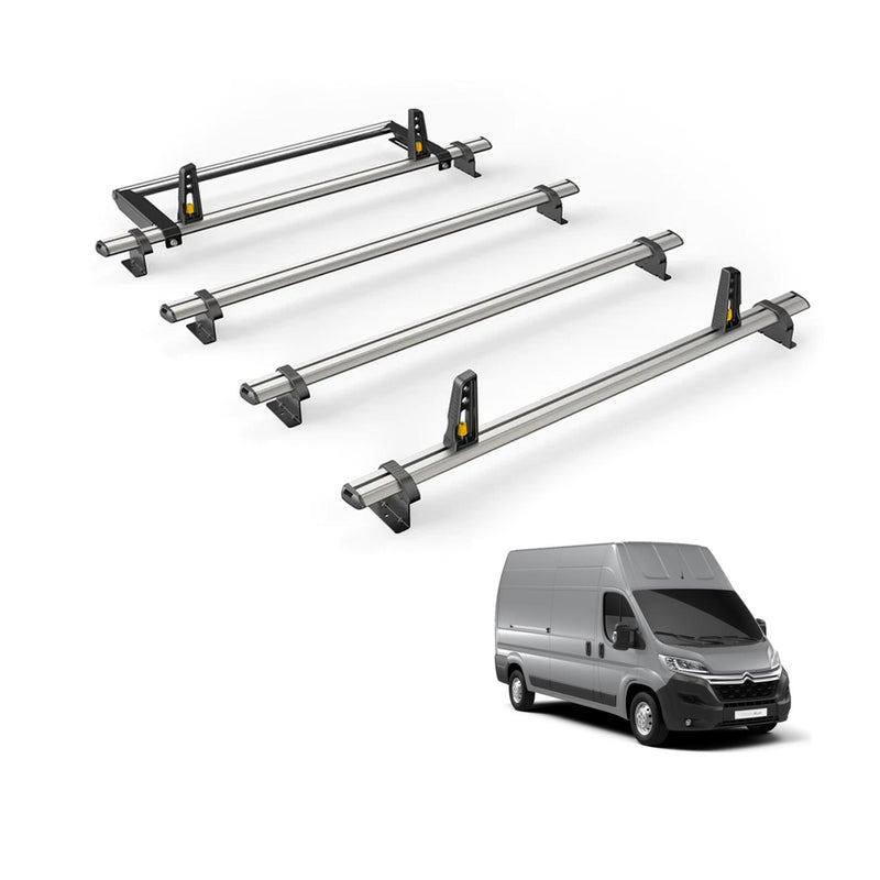 Citroen Relay Roof Rack for 2006+ [H3 Roof] 4 Bars & Roller - Van Guard Plus