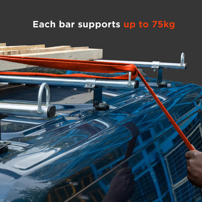 Ford Transit (2024-) Custom - 2 Roof Bars & Roller