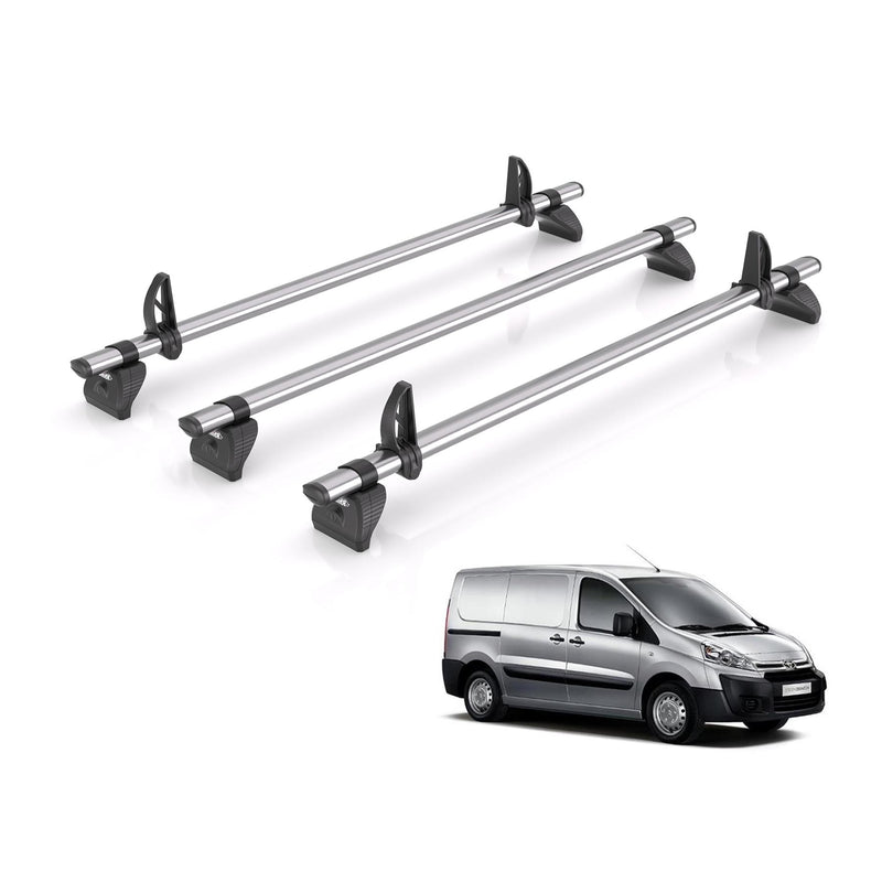 Toyota Proace (2013-2016) - 3 Rhino Kammbar Fleet Roof Bars (Steel)