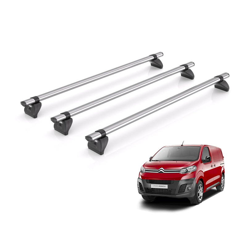 Citroen Dispatch Roof Rack for 2016+ XS Model 3x Roof Bars Rhino Kammbar Fleet