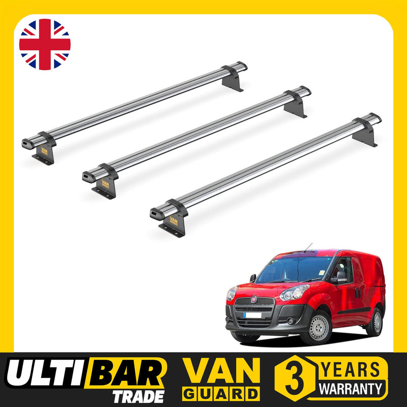 Fiat Doblo (2010-2022) - 3 Van Guard Ultibar Trade Roof Bars