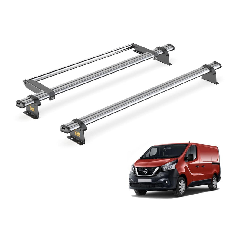 Nissan NV300 (2016-2021) - 2 Van Guard Ultibar Trade Roof Bars + Roller
