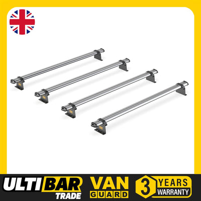 Nissan Primastar (2001-2014) - 4 Van Guard Ultibar Trade Roof Bars
