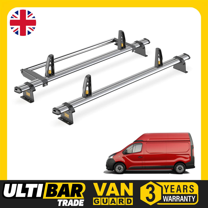 Vauxhall Vivaro Roof Rack for 2014-19 [High Roof] 2x Bars Bundle Van Guard Trade