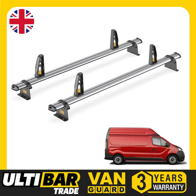 Van Guard Ulti Bar Trade + Loadstops 2 Bars Roof Rack For The Nissan Primastar 2022+