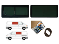 VW Transporter (1990-2003) Driver Fixed Passenger Opening Side Windows Privacy Camper Glass with Fitting Kit