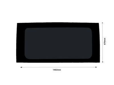 Citroen Relay (2006-) - Left Fixed Right Opening Dark Tint Windows & Fitting Kit