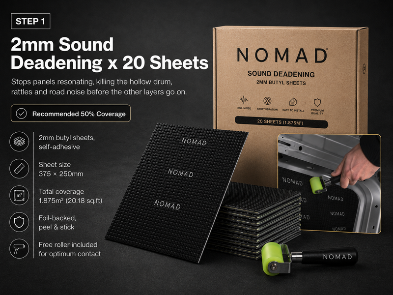 NOMAD Nissan NV300 (2016-) Campervan Insulation & Sound Deadening Kit