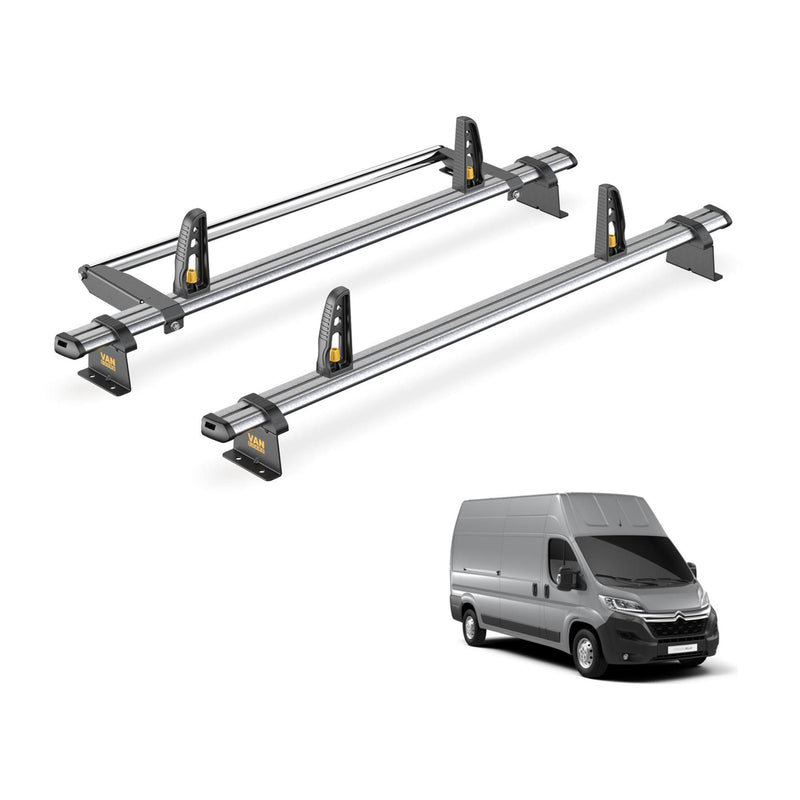 Citroen Relay Roof Rack for 2006+ [H3] 2 Bars, Roller, Loadstops - Van Guard