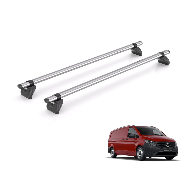 Mercedes Citan Roof Rack Fits 2015 on Models 2x Roof Bars Rhino Kammbar Fleet