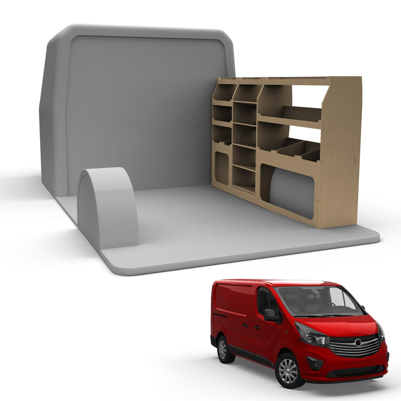Nissan Primastar (2022-) Plywood Van Racking - Driver Side
