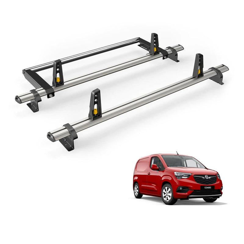 Vauxhall Combo (2018-) - 2 Van Guard Ultibar Plus Roof Bars + Roller