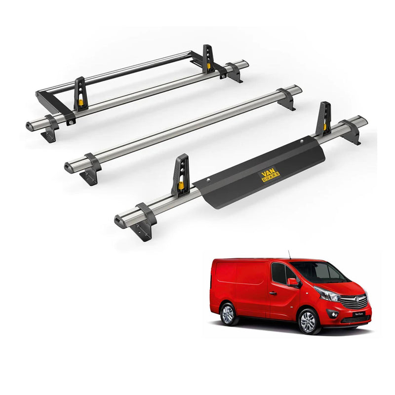 Vauxhall Vivaro (2014-2019) - 3 Van Guard Ultibar Plus Roof Bars + Roller
