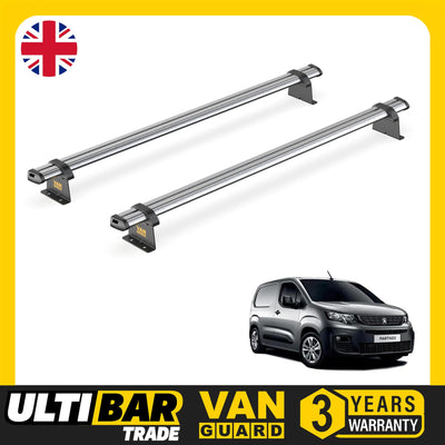 Peugeot Partner (2018-) - 2 Van Guard Ultibar Trade Roof Bars