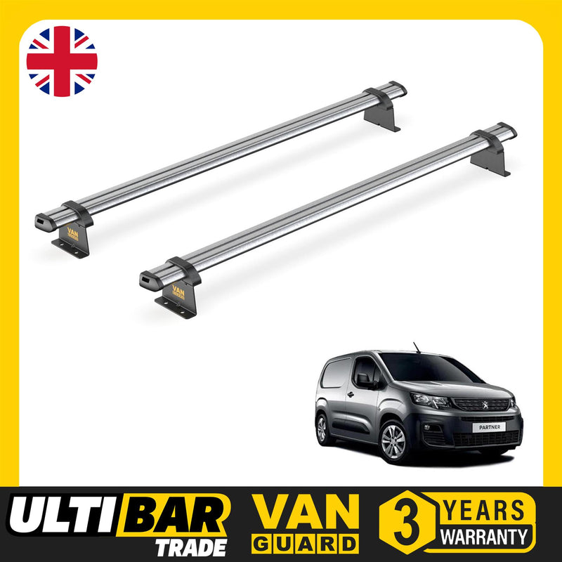 Peugeot Partner (2018-) - 2 Van Guard Ultibar Trade Roof Bars
