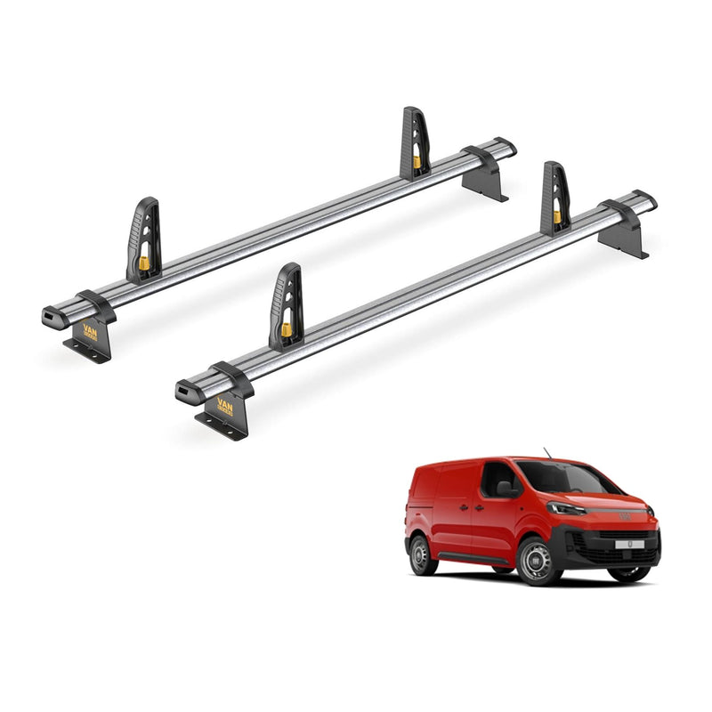 Van Guard Ulti Bar Trade + Loadstops 2 Bars Roof Rack For The Fiat Scudo 2022+