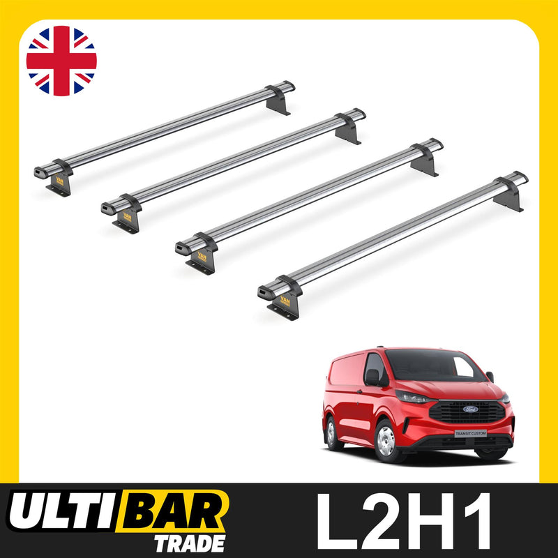 Ford Transit (2024-) Custom - 4 Van Guard UltiBar Trade Roof Bars