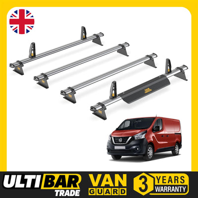 Nissan NV300 Roof Rack for 2016+ 4x Bars + Loadstops Van Guard Ultibar Trade