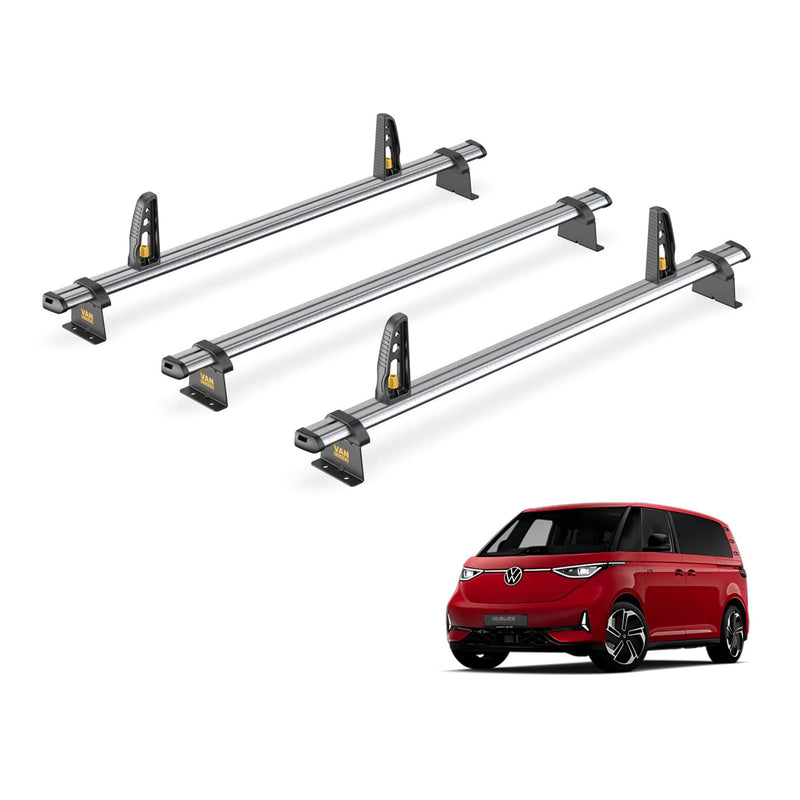 Van Guard Ulti Bar Trade + Loadstops 3 Bars Roof Rack For The VW Id Buzz 2022+